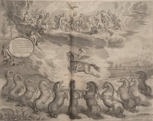 ウィリアムキャベンディッシュ作「馬術の一般システム」のイラスト、1658年 作： English School